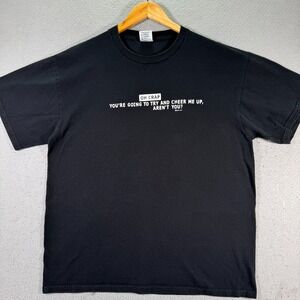 Vintage Oh Crap You're Going To Try And Cheer Me‎ Up T-Shirt Adult Large Delta